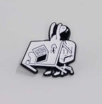 Woman Flipping Desk Pin